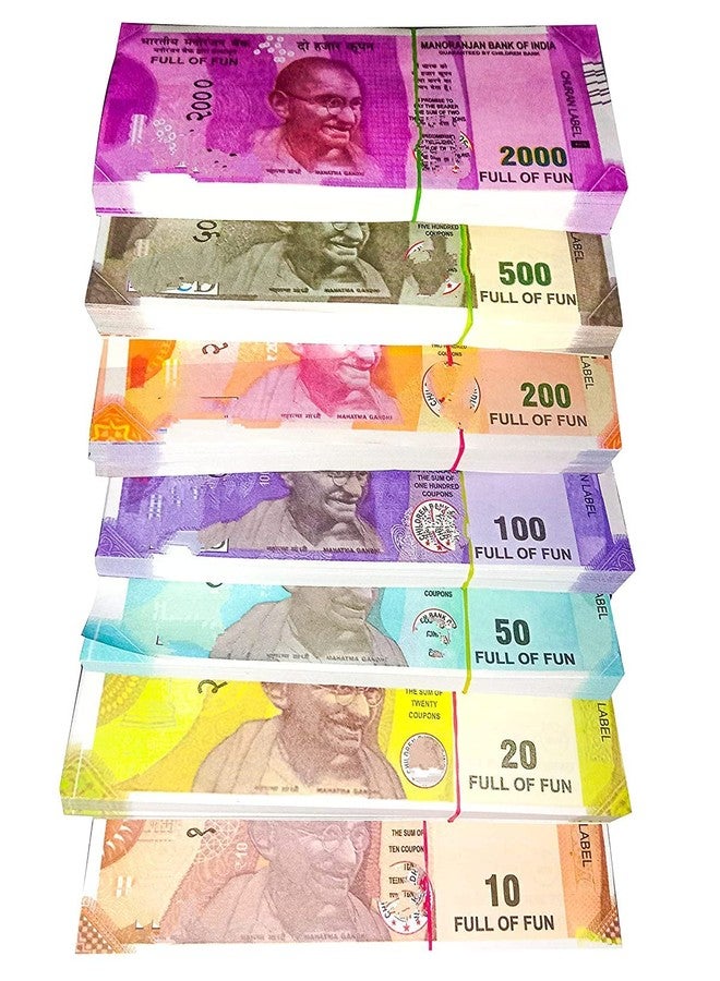 Laserbot Currency for Kids Denomination Learning Money 10 | 20 | 50 | 100 | 200 | 500 Artificial Playing Currency, Learn Money Skills- Multi Color - Image 3