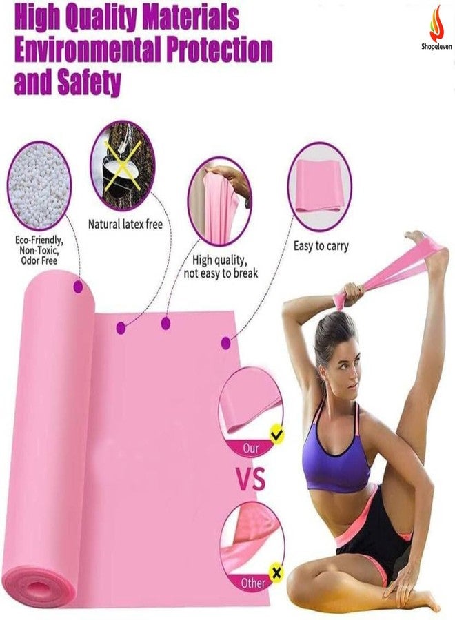 Shopeleven Resistance Band for Workout Up to 5 KG | Durable Latex Exercise Band | Gym Rubber Band for Strength Training, Yoga & Home Workout | Flexible Fitness Band for Men & Women (Pink) - Image 4