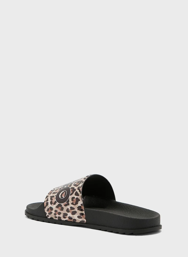 HUGO Monogram One Strap Slides