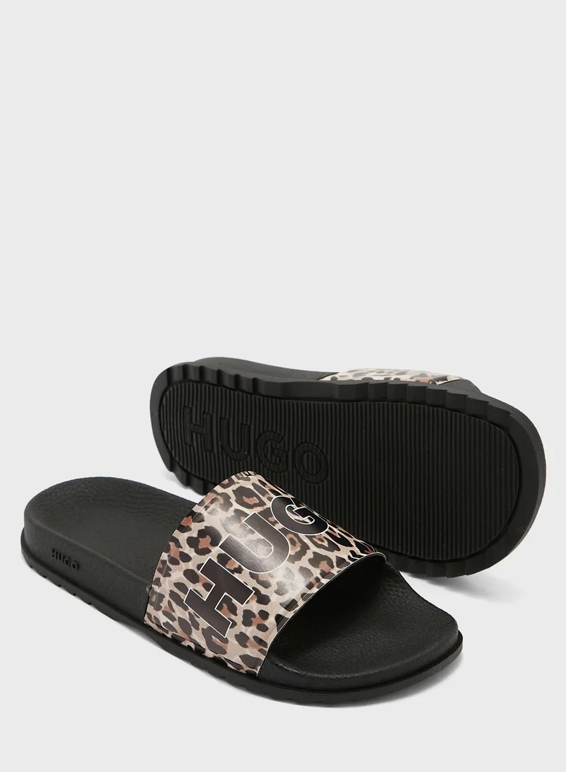 HUGO Monogram One Strap Slides