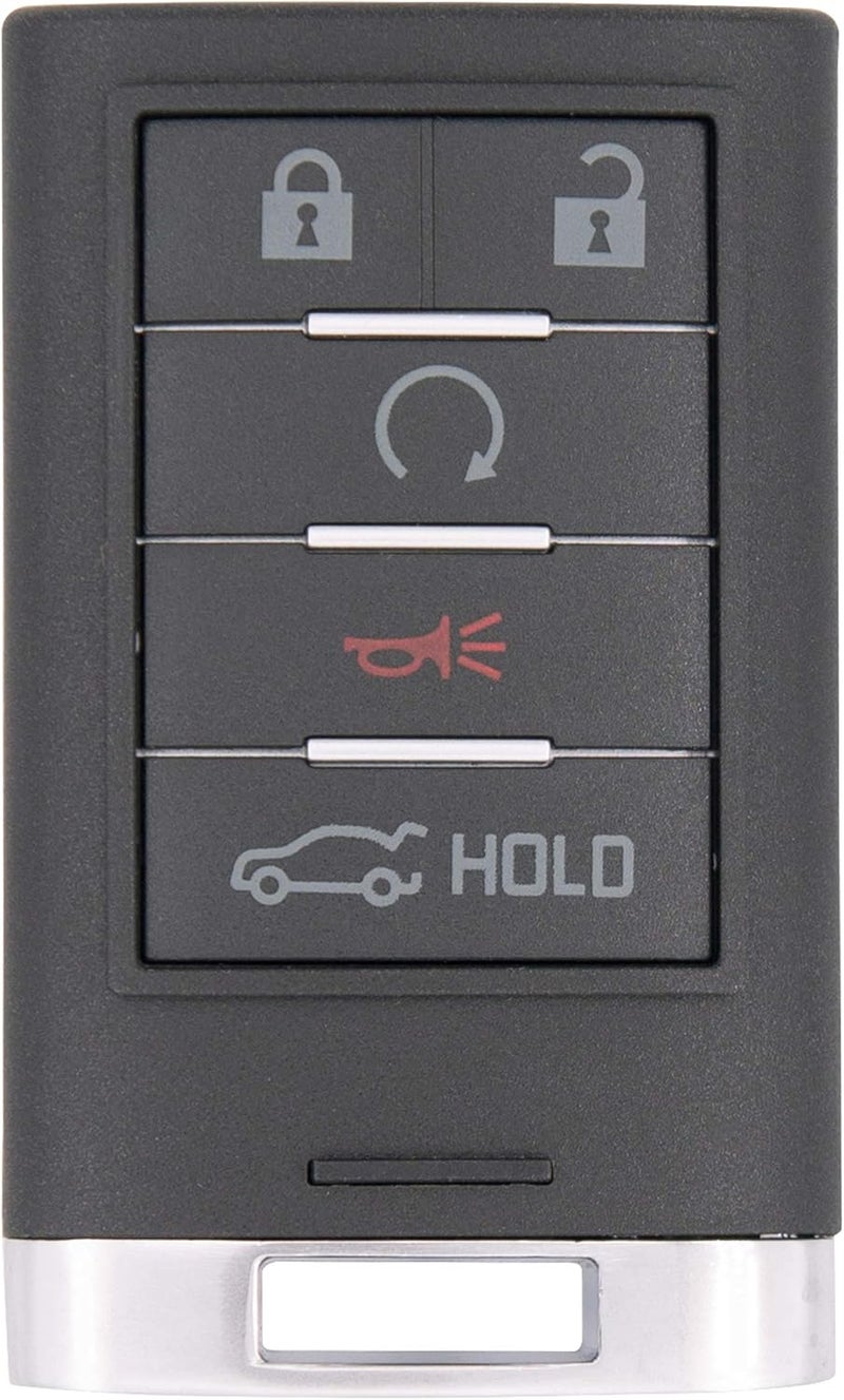 Keyless2Go Replacement 5 Button Proximity Smart Key for Cadillac NBG009768T 22856930 - Image 1