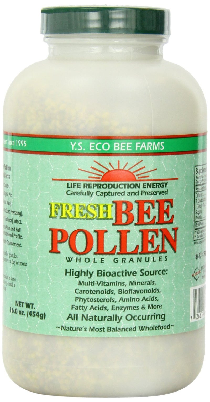 YS Eco Bee Farms حبوب لقاح النحل الطازجة - 16 أونصة - حبيبات - Image 1