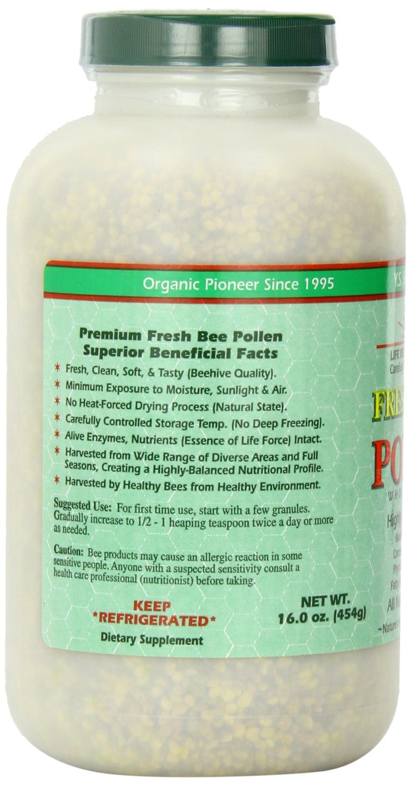 YS Eco Bee Farms حبوب لقاح النحل الطازجة - 16 أونصة - حبيبات - Image 3