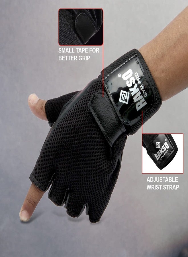RAKSO Gym Gloves for Professional Weightlifting, Fitness Training and Workout - Image 3