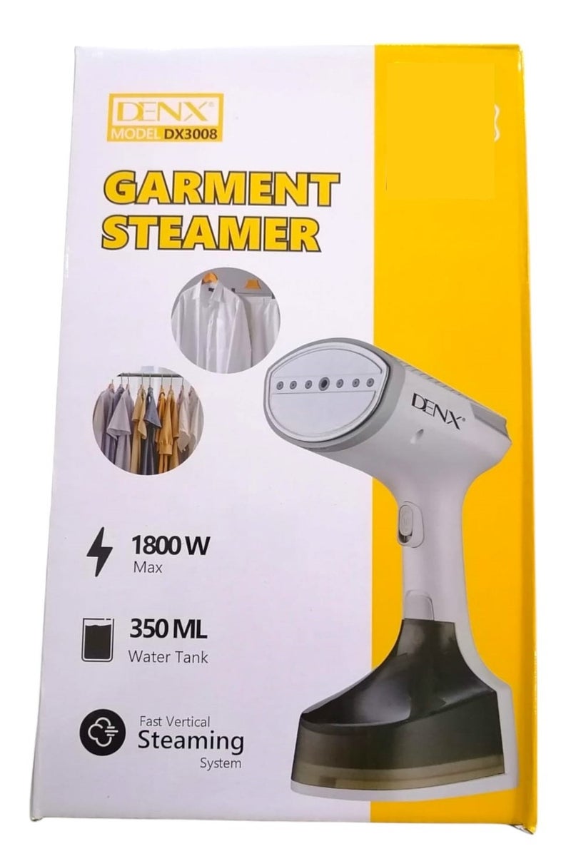 Denx Steam Iron Portable Handheld Steamer - 1800W Continuous Steam - 350ML Detachable Water Tank - 30s Fast Heat-up & Auto-Off - Image 2