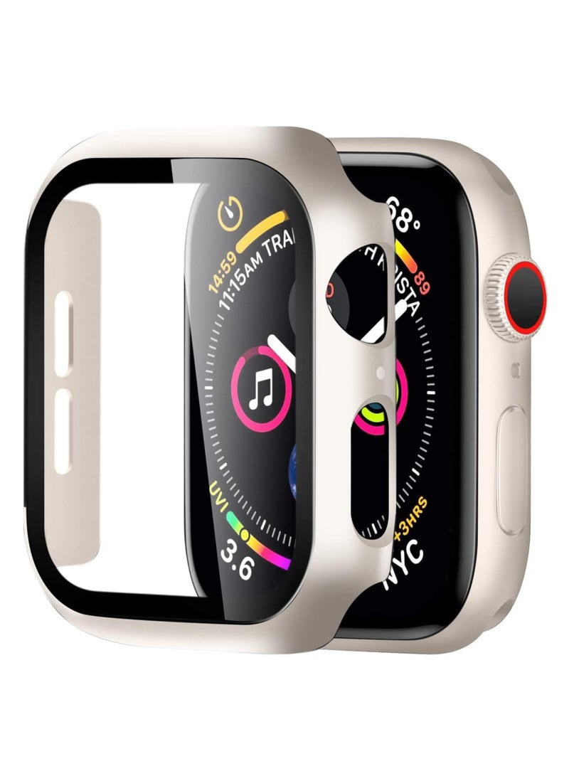 Hard Case for Apple Watch Series 10 42mm,iWatch Screen Protector PC Ultra-Thin Overall Protective Cover(42mm,Titanium)