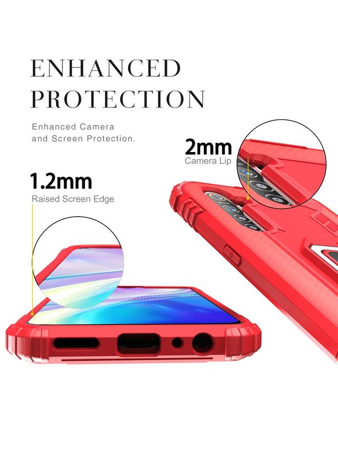 S-TOP Case For OPPO Realme X50 & Realme X3 Carbon Fiber Protective Case with 360 Degree Rotating Ring Holder - Image 2