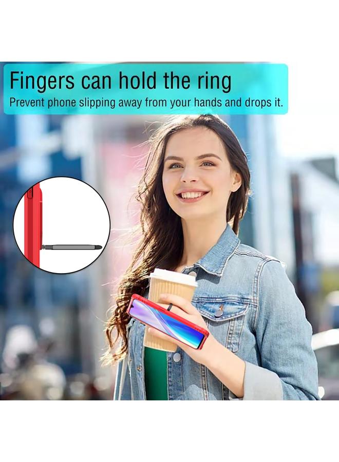 S-TOP Case For OPPO Realme X50 & Realme X3 Carbon Fiber Protective Case with 360 Degree Rotating Ring Holder - Image 4