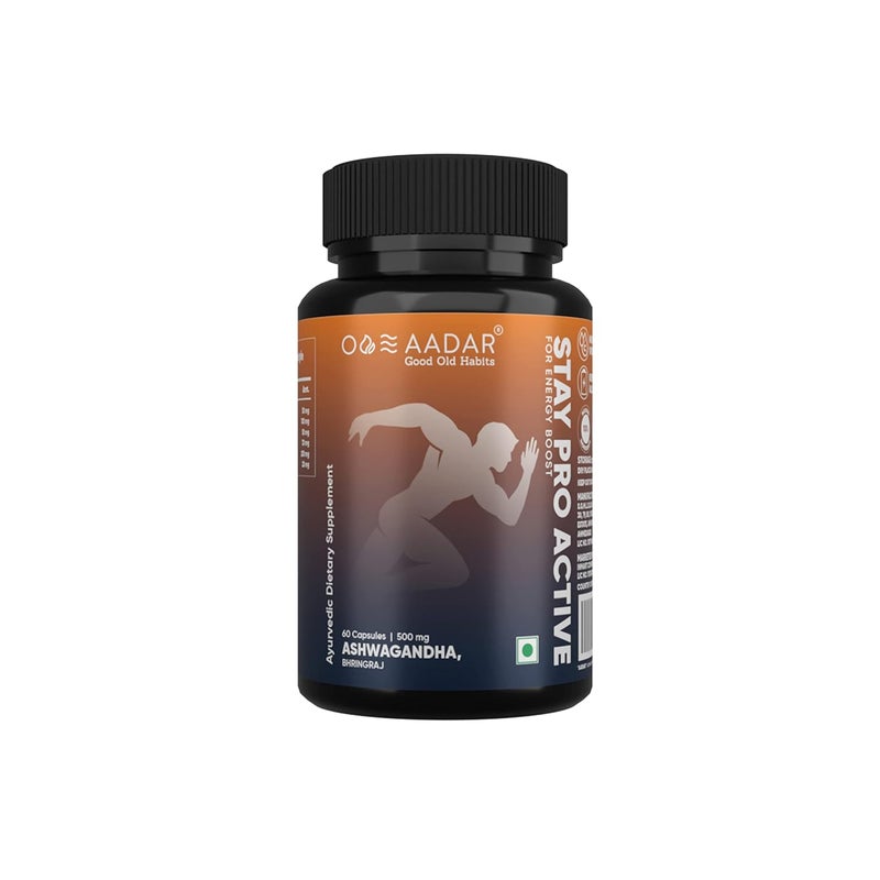 AADAR Stay Pro Active Capsule Energy Booster (60 Capsules) - Image 1