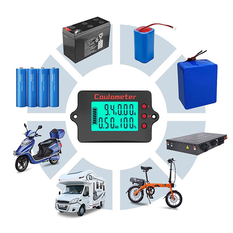 عداد الطاقة الرقمي 100 أمبير أميتر فولتميتر بشاشة LCD مع كابل بيانات بطول 3 أمتار - Image 3
