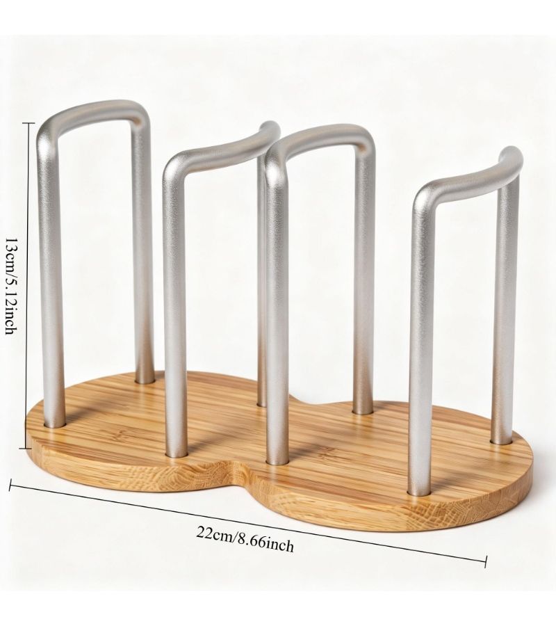 Dual Tube Paper Cup Holder Silvery Kitchen Countertop Storage Rack Dispenser - Image 3