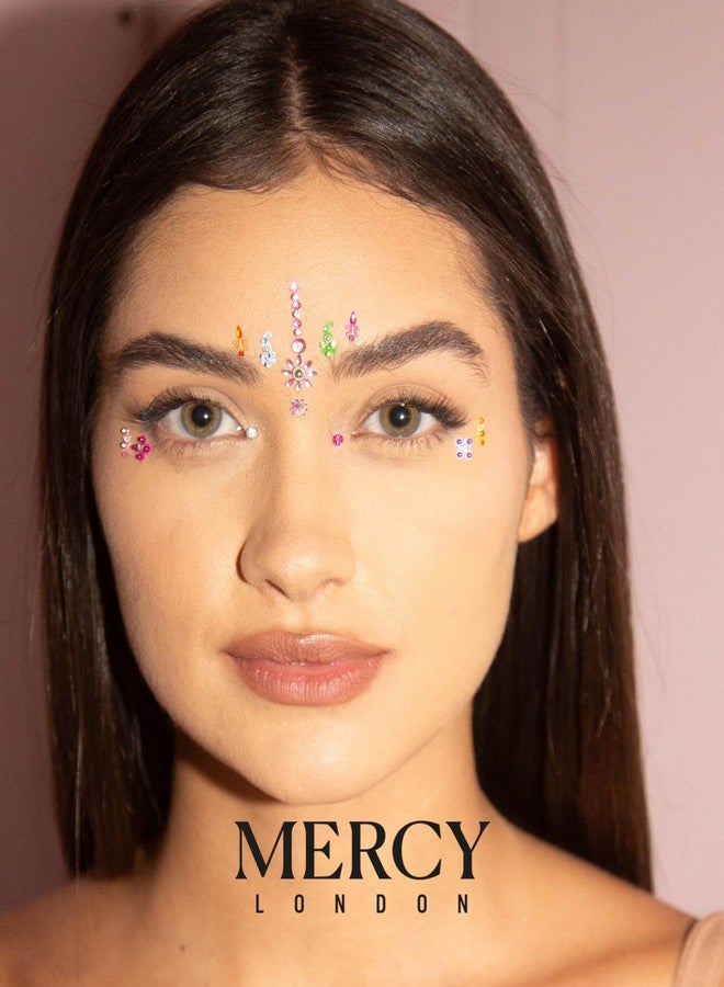 KARIZMA Floral Colour Bindi ✮ Crystal Indian Bindi Face Jewels Gold Multi Packet - Image 3