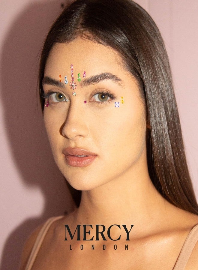 KARIZMA Floral Colour Bindi ✮ Crystal Indian Bindi Face Jewels Gold Multi Packet - Image 5