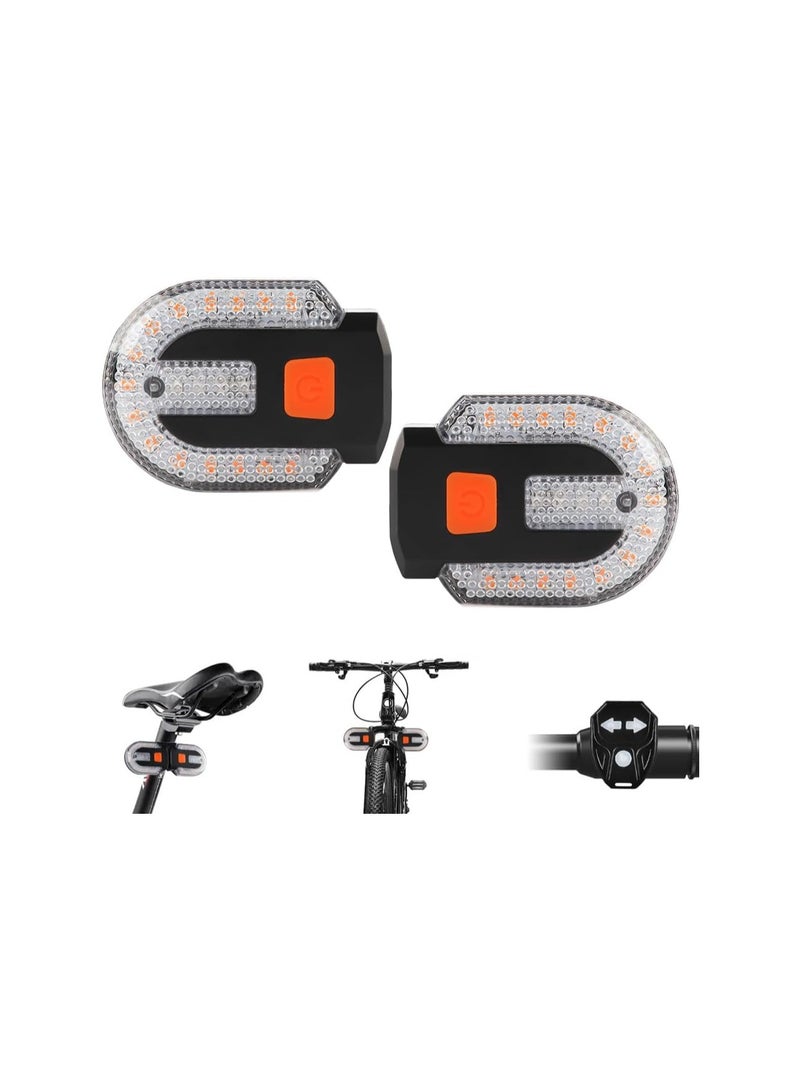 Rechargeable Bike Tail Light with Wireless Remote, Turn Signals, 5 Lighting Modes, IPX4 Waterproof, USB-C Fast Charging, Easy Mounting, Dual Installation Options for Enhanced Cycling Safety. - Image 1