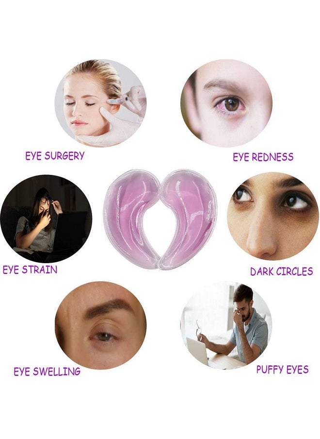 coldchill - Reusable Gel Eye Ice Pack Cooling Eye Pad Hot ＆ Cold Treatment For Eye Strain Eye Swelling Eye Redness Puffy Eyes Dark Circles Smooth Fine Lines And Eye Recover Surgery. (Purple ＆ 10Pcs) - Image 1