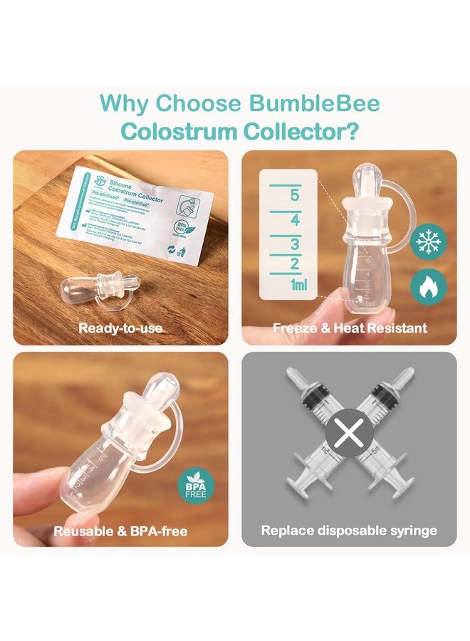 BumbleBee Colostrum Collector Syringes Reusable Breast Milk Collector Multi-Use Colostrum Container BPA Free, 5ml-2pcs - Image 4