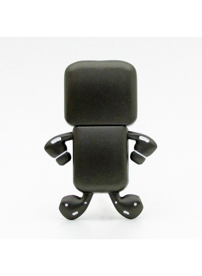 Headphones U Disk Metal Robot Cartoon Doll USB Company LOGO Advertising Gifts U Disk-Color:Black-Capacity:USB2.0 64GB  - Image 1