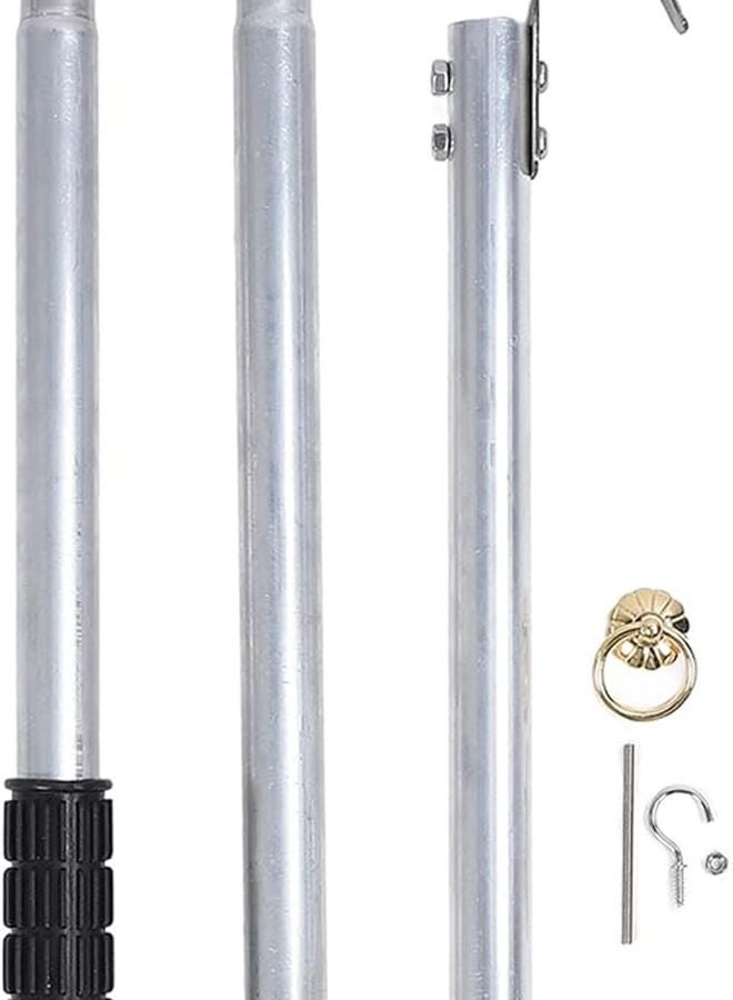 FTVOGUE Aluminum Attic Ladder Pull Down Rod Kit with Storage Hook Home Storage Solution - Image 2