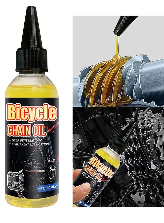 100ML All Purpose Bicycle Chain Oil Bike Bearing Chain Hub Lubricants Repair Lube Rust Prevention Also Works For Mechanic Tools Sewing Machine Automotive Accessories Home Appliances - Image 1