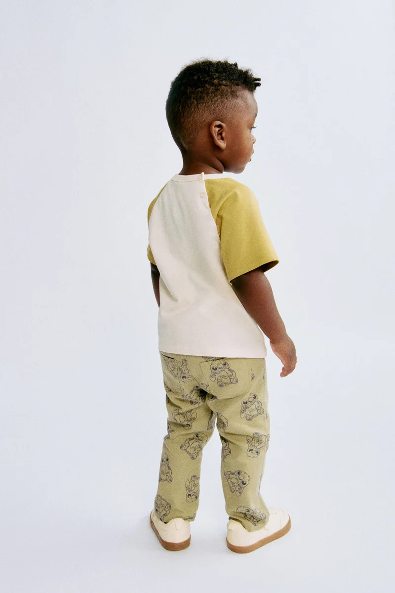 H&M Printed twill trousers