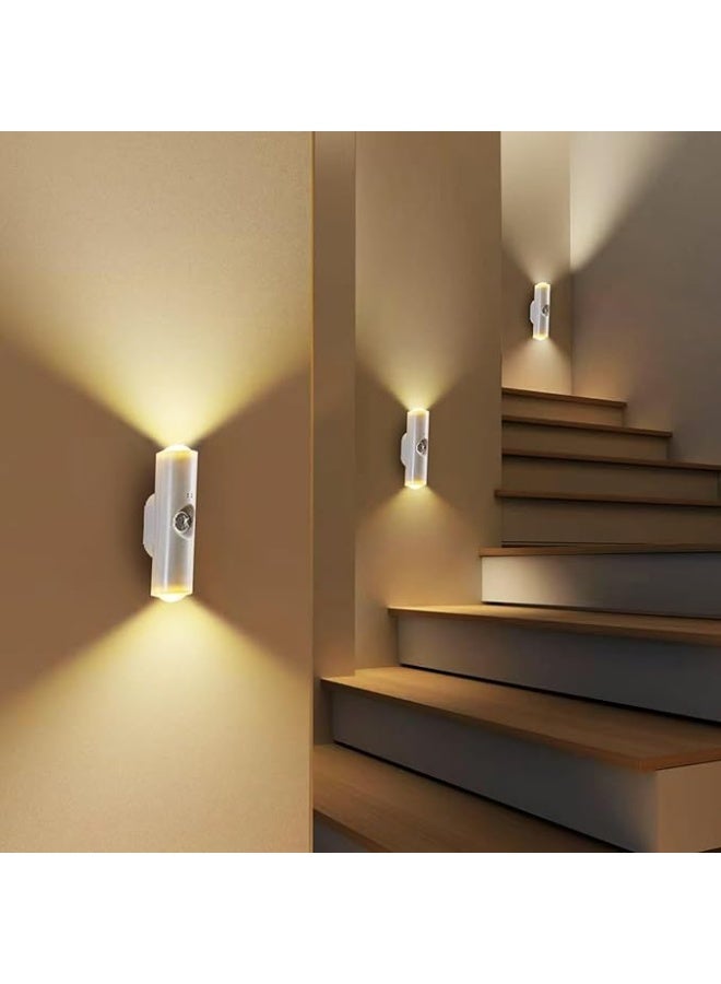 2-Pack Motion Sensor LED Wall Lights, Magnetic Mount, 3 Color Modes & Stepless Dimming, Wireless Night Lights for Stairs, Hallway, Bedroom - Image 5