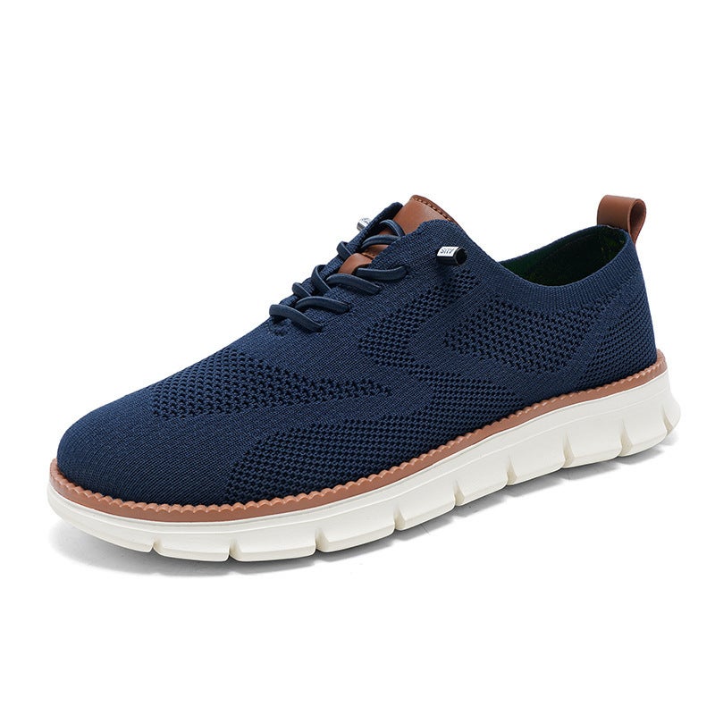 Men's Breathable Lace-up Loafer Shoes - Image 5