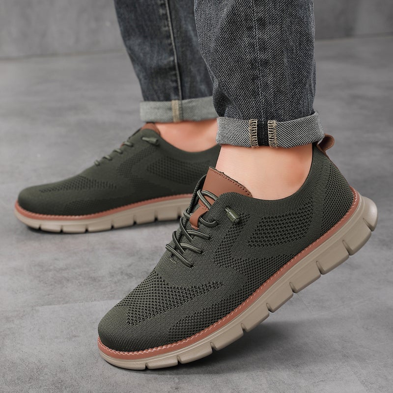 Men's Breathable Lace-up Loafer Shoes - Image 2