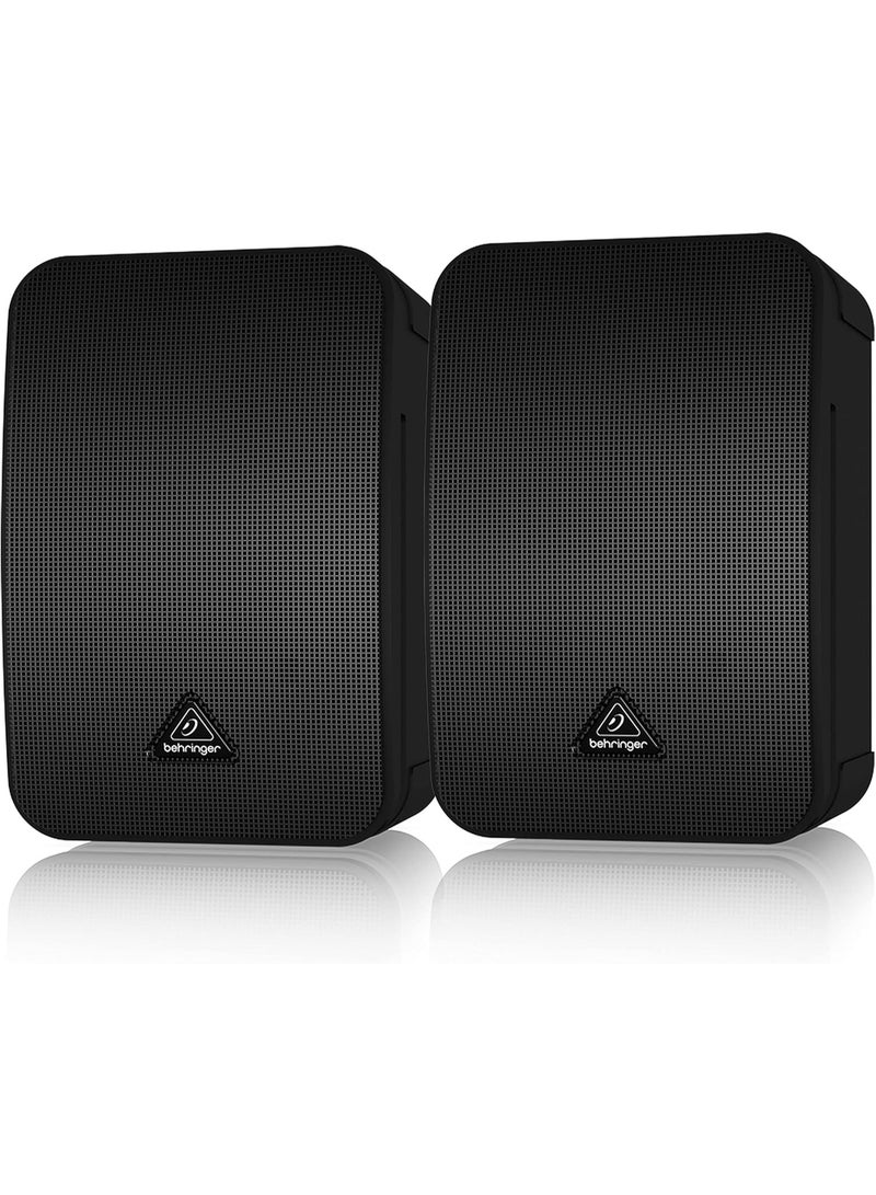 Behringer 1C-BK Ultra Compact Studio Monitor Speakers (Black, Pair) – 100W Passive 2-Way Monitors, 5.5" Cellulose Cone Woofer, 60Hz-23kHz Frequency Response, For Home Studio & Multimedia Production - Image 1