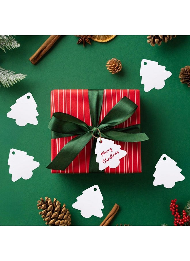 jijAcraft Christmas Gift Tags, 100Pcs Christmas Tree Shape Tags With String, Blank Gift Tags Kraft Paper Tags, Christmas Gift Name Tags For Presents, Gift Bags Wrapping, Christmas Diy Crafts  - Image 4