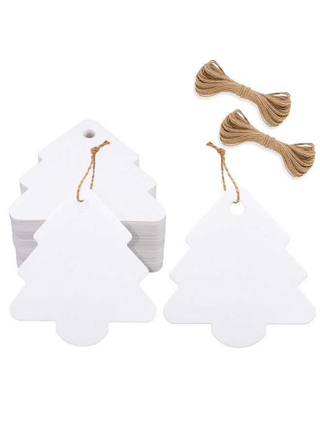 jijAcraft Christmas Gift Tags, 100Pcs Christmas Tree Shape Tags With String, Blank Gift Tags Kraft Paper Tags, Christmas Gift Name Tags For Presents, Gift Bags Wrapping, Christmas Diy Crafts  - Image 1
