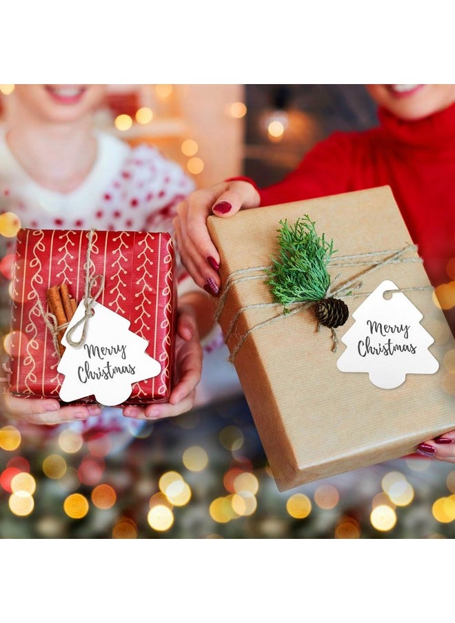 jijAcraft Christmas Gift Tags, 100Pcs Christmas Tree Shape Tags With String, Blank Gift Tags Kraft Paper Tags, Christmas Gift Name Tags For Presents, Gift Bags Wrapping, Christmas Diy Crafts  - Image 5
