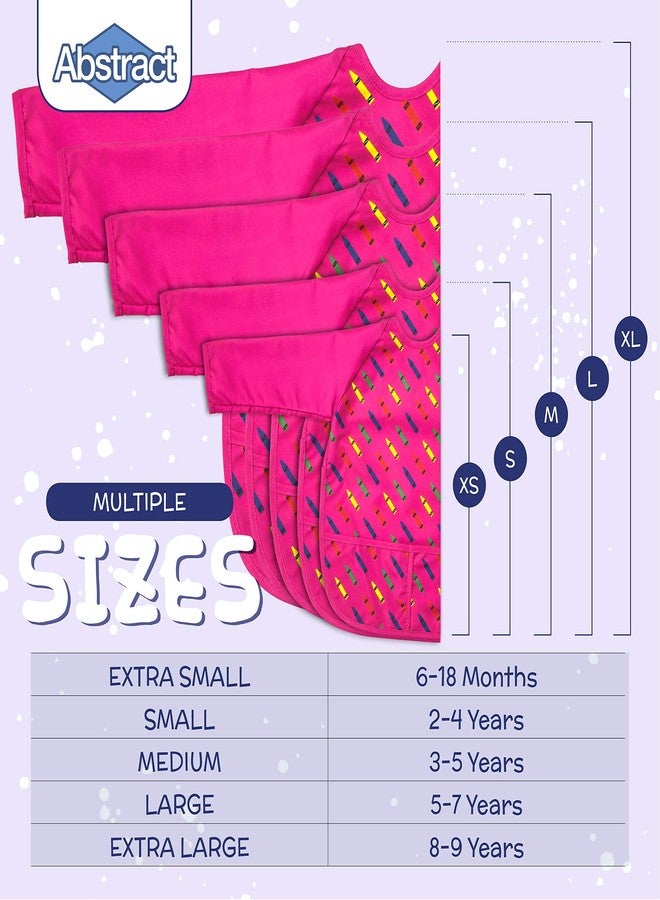 Abstract Kids Painting Apron - Toddler Art Smock - Waterproof Long Sleeve with 2 Pockets - Smocks for Kids for Painting and Eating (6 Months - 10 Years) - Image 5