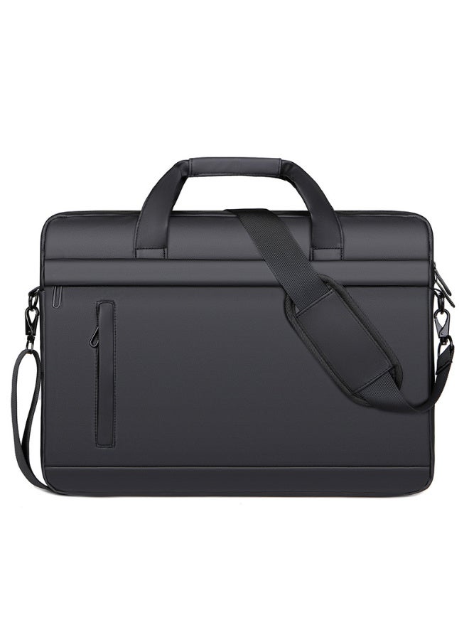 NOYE Premium 15.6-Inch Slim Laptop Sleeve Case - Water-Resistant Protective Business Bag for Men & Women - Office & Travel Essential - Jet Black - Image 1