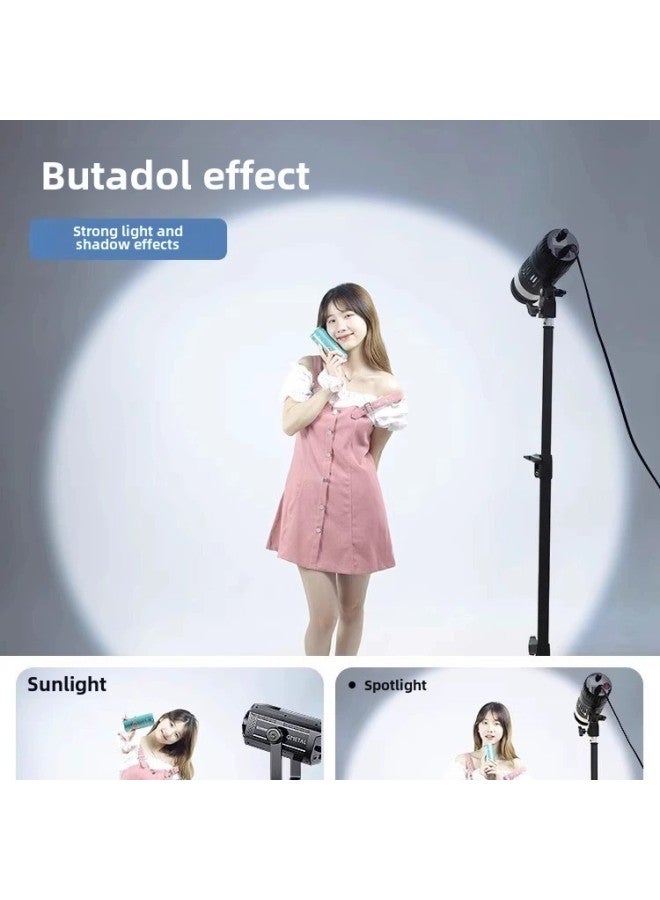Special Hair Lamp In The Live Broadcast Room Live Overhead Atmosphere Spotlight Gods Girl Hair Lamp Contour Fill Light-Specifications:LM12800 Seven Color Highlight Sun Lamp 2m Floor Lamp Rack  - Image 4