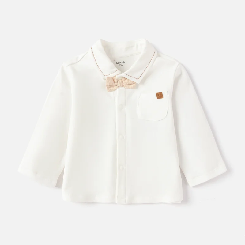 Balabala Baby Boys Lapel long sleeve T-shirt