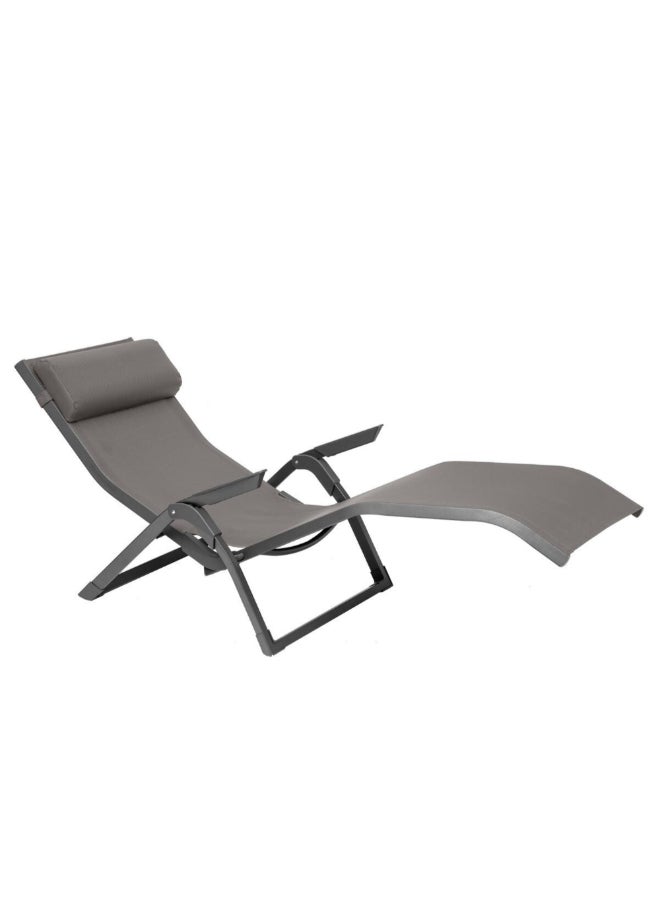 Hesperide Decima Foldable Adjustable Sun Lounger Hazelnut and Praline 91 x 63 x 168 cm 165852B - Image 2