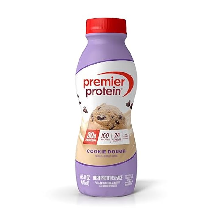 Premier Protein Shake, Cookie Dough, 30g Protein, No Added Sugar, 24 Vitamins & Minerals to Support Immune Health, 11.5 fl oz, 1 Pack (Packaging May Vary) - Image 1