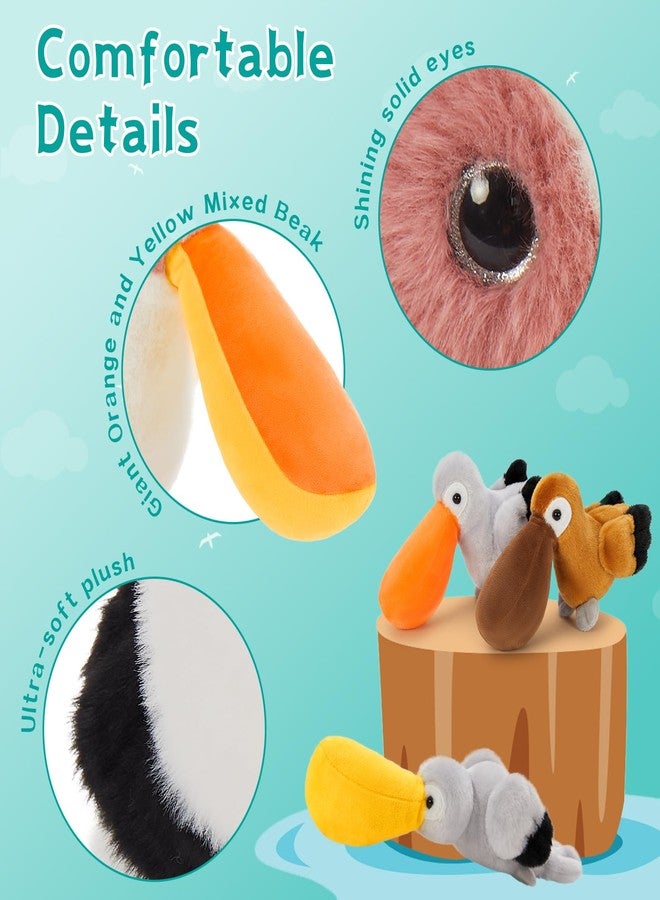 MorisMos Pelican Stuffed Animal with Baby Inside, 4Pcs Pelican Plush Toys 17.5 Inches Gift for Kids Birthday Christmas - Image 4