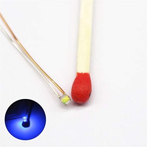 Bowerful 25pcs Pre-soldered Micro pico Litz Wired Leads Blue SMD Led 0603 + Muti-Resistor - Image 1