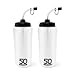 50 Strong 1 Liter Water Bottle with Straw  2Pack EasySqueeze Sports Bottles with Long Straw  BuiltIn Finger Grip  BPAFree  Made in USA  Ideal for Hockey Football Lacrosse  Boxing - Image 2