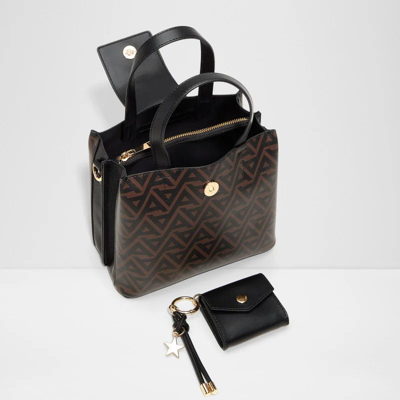 ALDO  CALIORA Monogram Patterned Satchel Bag for Women | Best Price UAE