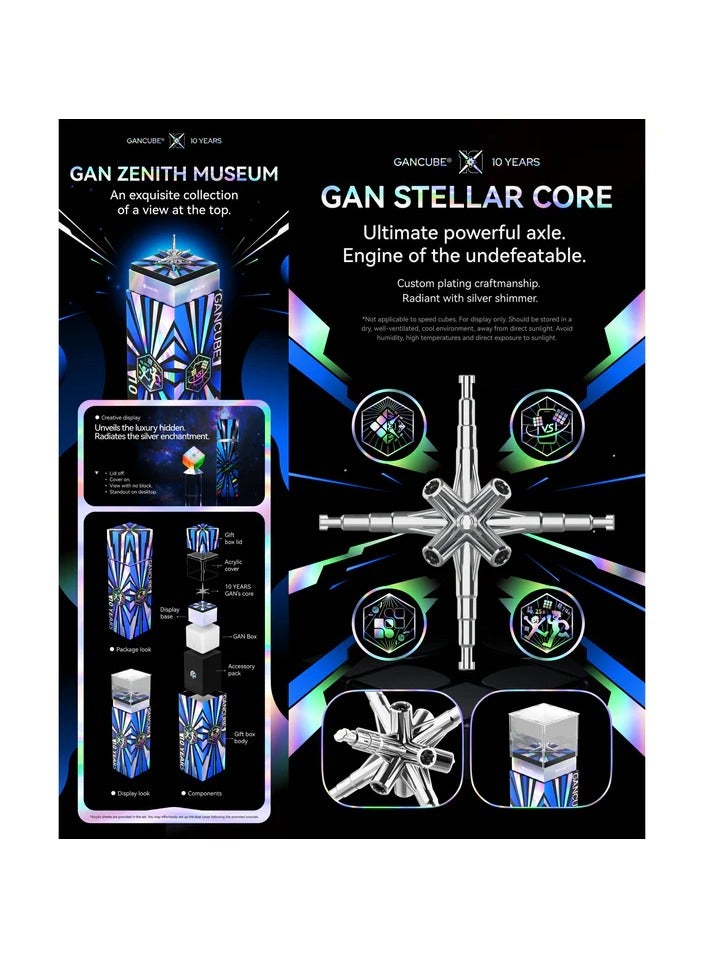 GANCUBE GAN 356 ME UV (10th Anniversary Special Edition) Magnetic 3x3 Speed Cube  - Image 2