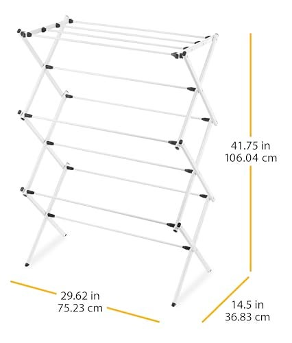 Whitmor Folding Drying Rack, White - Image 4
