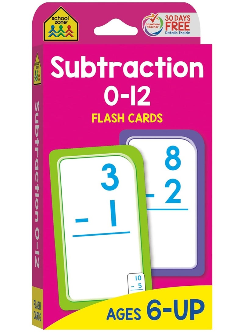 Subtraction Flash Cards