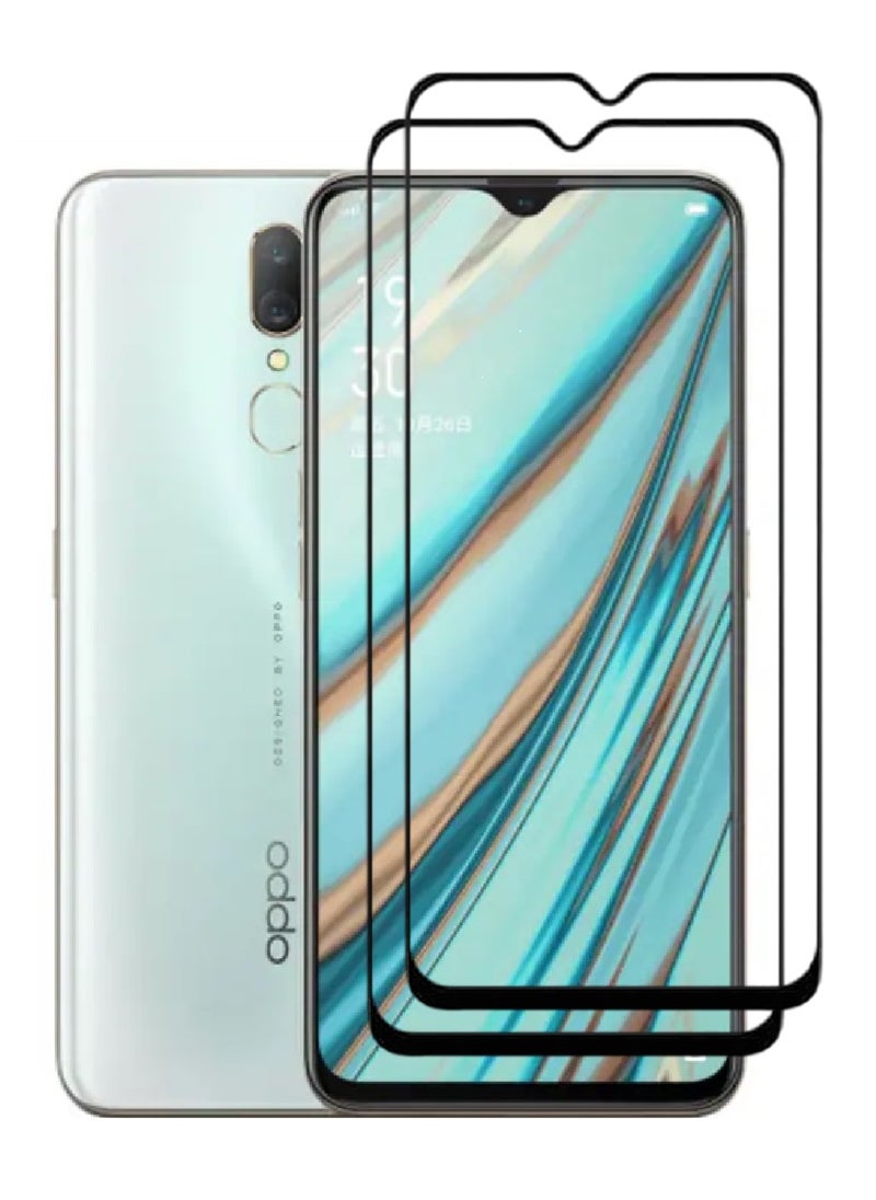 AINA 2 Pieces Tempered Glass Screen Protector 5D Designed For Oppo A9 Full Glue Edge to Edge Full Screen Coverage And Bubble Free - Image 1