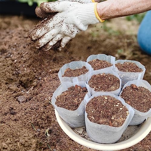 Belit Nursery Growing Bags, 100 Pcs Fabric Seedling Pots Non-Woven Pouch for Gardening Seed Plant Bag, Potato, Flower, Tomato Plant Starts (5.6" x 7.4 ") - Image 2