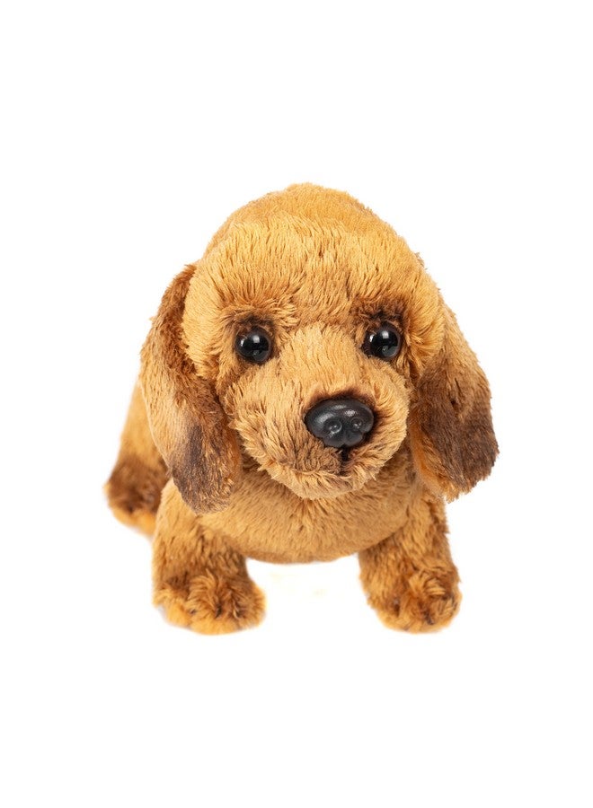 DEMDACO Light Brown Dachshund Children's Plush Beanbag Stuffed Animal Toy - Image 3