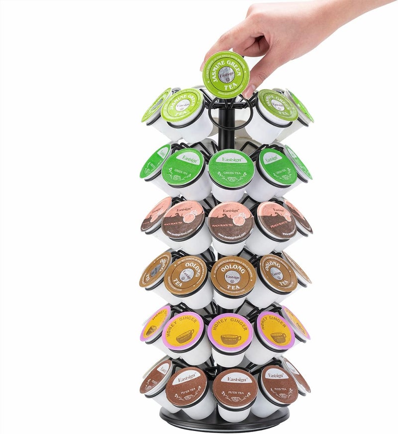 Rice rat K-Cup Storage Coffee Capsules Pod Holder Carousel Capsule Display Storage for k-cup（54 pods-6 tiers） - Image 4