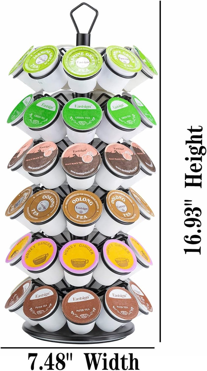 Rice rat K-Cup Storage Coffee Capsules Pod Holder Carousel Capsule Display Storage for k-cup（54 pods-6 tiers） - Image 2