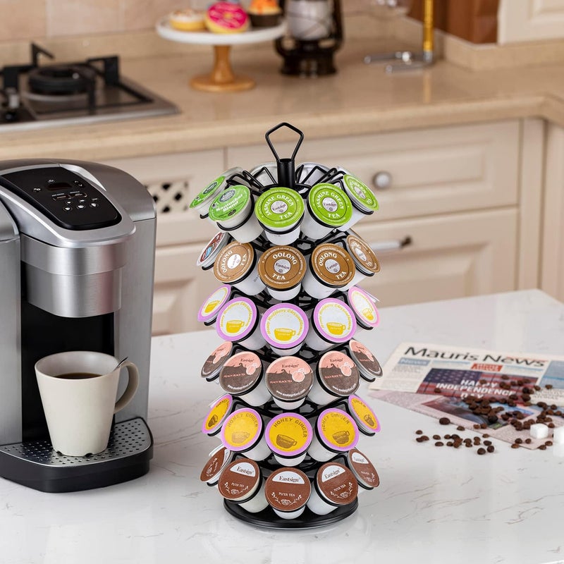 Rice rat K-Cup Storage Coffee Capsules Pod Holder Carousel Capsule Display Storage for k-cup（54 pods-6 tiers） - Image 5